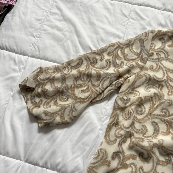 Covington Womens Size 16/18W 3/4 Sleeve Blouse V Neck Lightweight Office - Picture 3 of 9